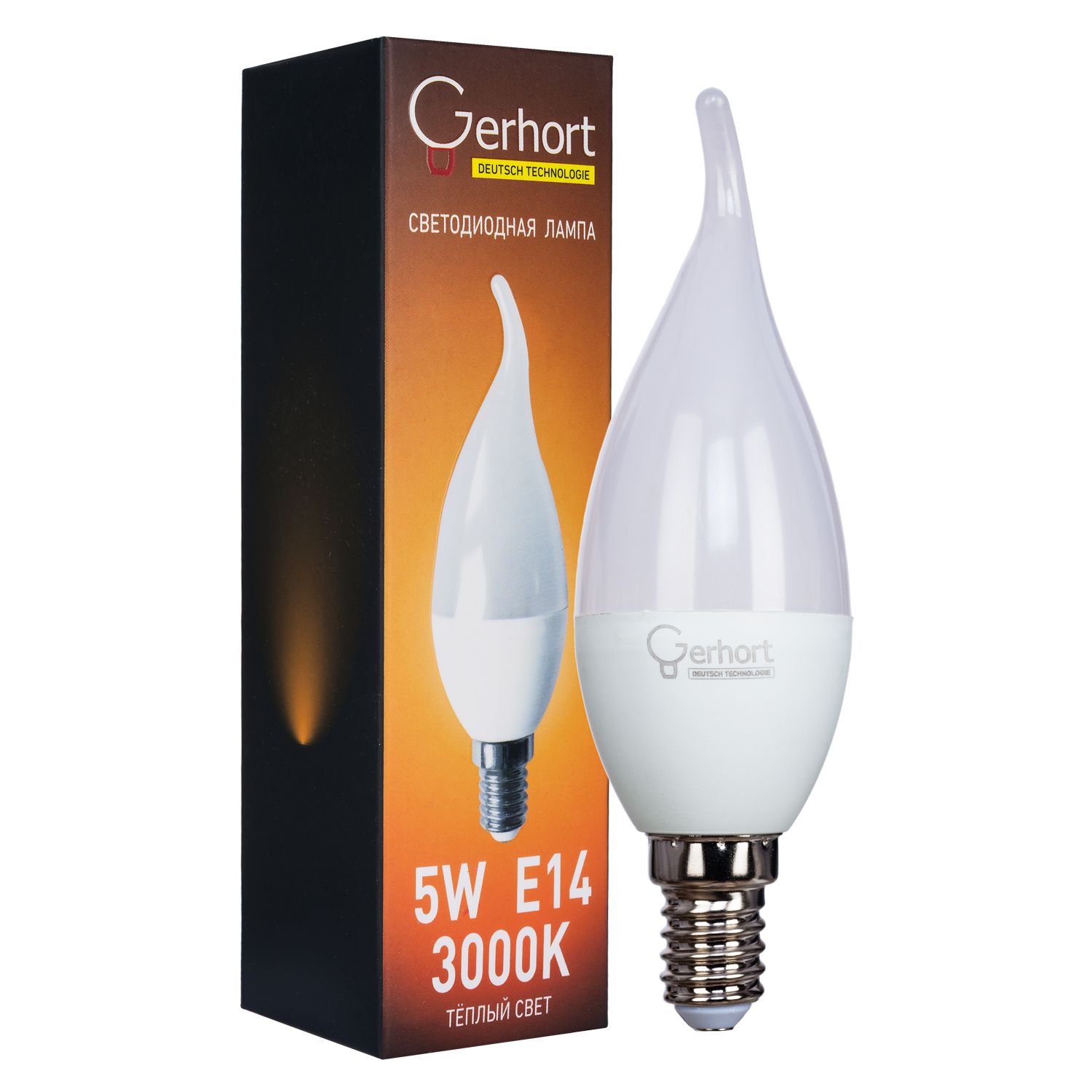 Лампа 5W GERHORT CI37 LED 3000K E14