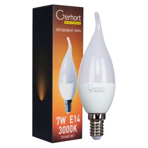 Лампа 7W GERHORT CI37 LED 3000K E14 купить оптом в ЭкономСвет