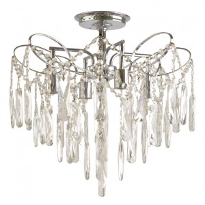 Люстра хрустальная 15550/4CR+CL купить оптом в ЭкономСвет