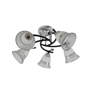 Люстра классическая 12259/5MR+CR+BK WT+CL купить оптом в ЭкономСвет